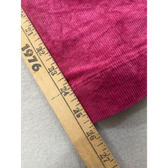 Anthropologie MAEVE The Colette 32 Cropped Wide Leg Corduroy Pants Raspberry - Picture 5 of 13